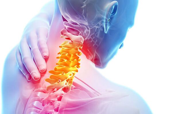 Os principais síntomas da osteocondrose son dor e incomodidade